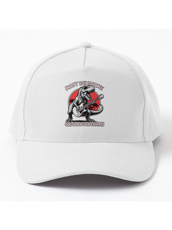 Rawrsome Grandpasaurus Baseball Hat, Father's Day T-Rex Dinosaur Family Design Cap