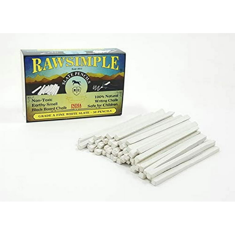 Rawsimple Grade A Fine White Slate 50 Pencils (Set of 50 pencils