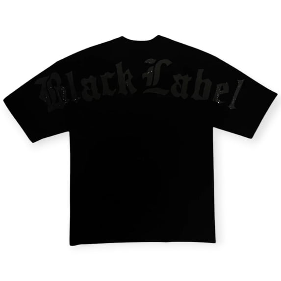 Rawyalty Apparel Men Black Label Bling Crewneck Tee (Black)