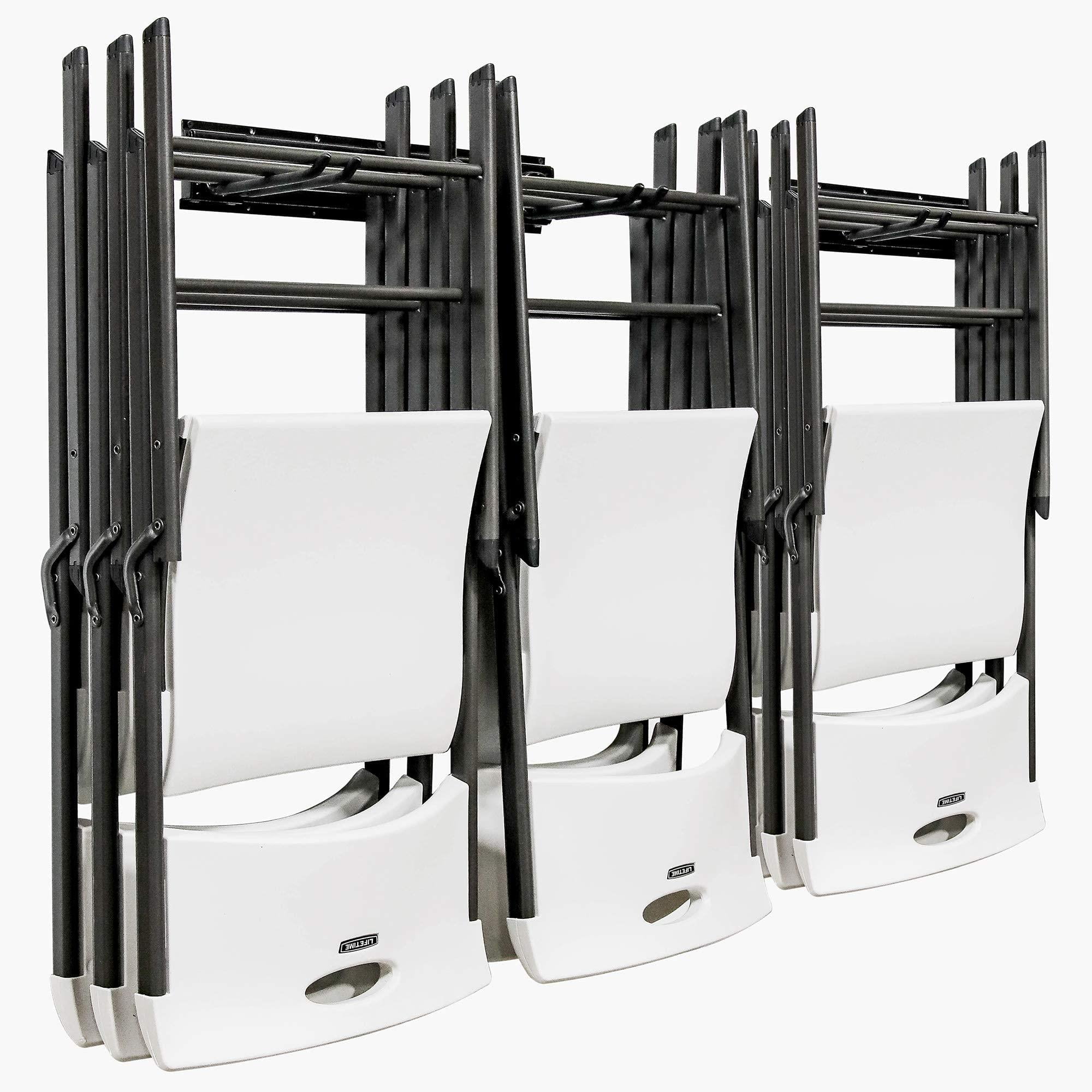 Heavy Duty Wall-Mounted Folding Chair Storage Rack