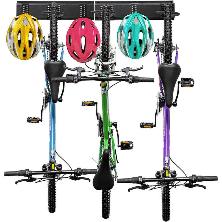 RaxGo Garage Bike Rack Wall Mount Bicycle Storage Hanger with 3 Adjustable  Hooks 