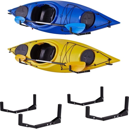 RaxGo Kayak Storage Rack Indoor Outdoor Wall Hanger 2-Kayak Capacity
