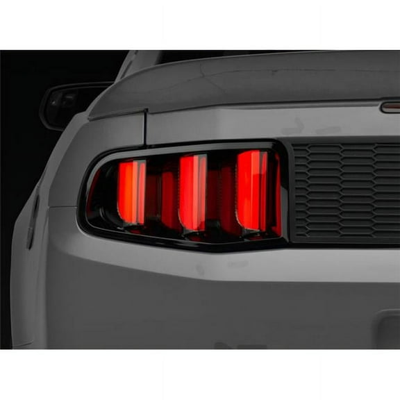 Raxiom 10-12 Ford Mustang Vector V2 LED Tail Lights - Gloss Black Housing (Clear Lens)