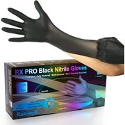 Raxwell Unisex Disposable Nitrile Gloves, Black