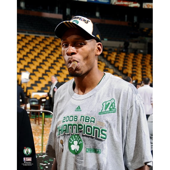Ray Allen Boston Celtics Unsigned Hardwood Classics Celebratory Cigar Photograph