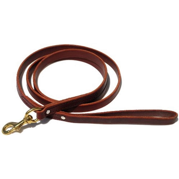 Ray Allen Mfg Signature K9 Standard Leather Leash, 6-Feet x 3/4-Inch, Burgundy
