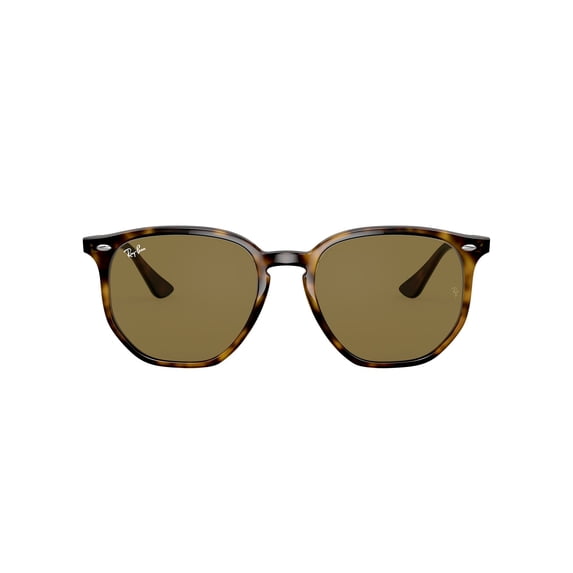 Ray-Ban Unisex Size 54 Geometric Havana Sunglasses, Dark Brown Lens