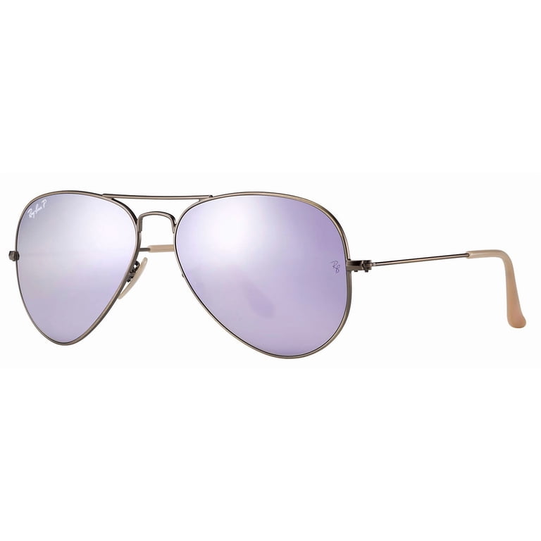 Ray Ban Silver/Copper Flash/Mirror Aviator sunglasses RB3025 Ray-Ban RB3025 Aviator Mirror XL (58 - 14) with Grey lenses  main image 4