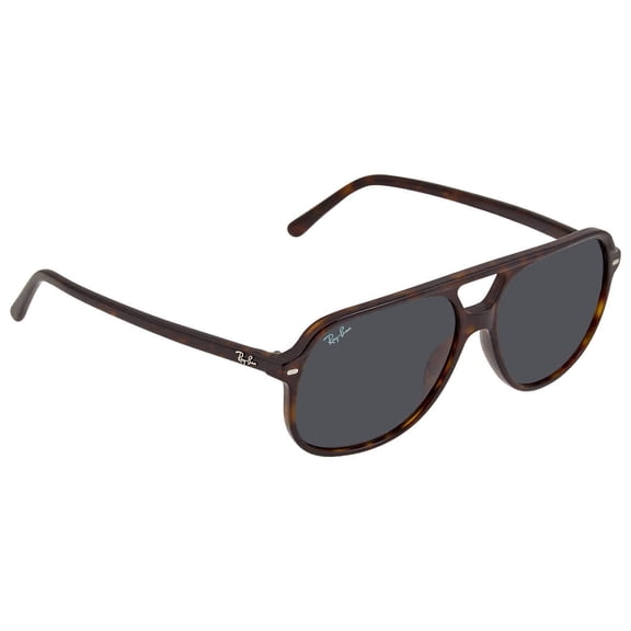 Ray Ban Sunglasses for Women and Men - Bill RB2198 - Unisex Ray Ban Aviator Style Sunglasses with Crystal Standard Lenses - Havana/Blue - Size 56