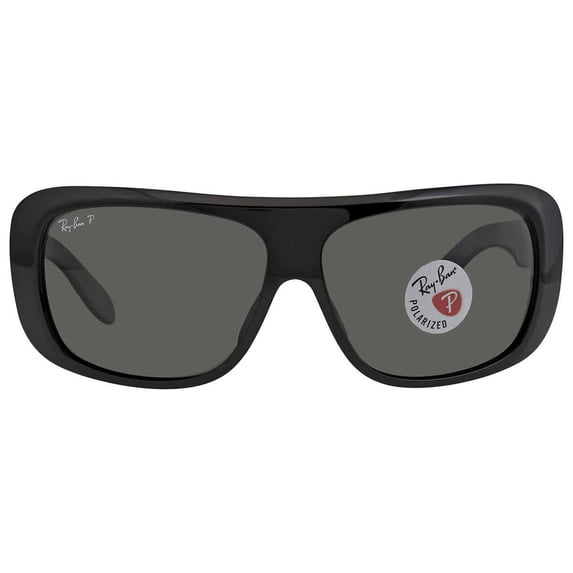 Ray Ban Blair Polarized Green Classic G-15 Rectangular Unisex Sunglasses RB2196 901/58 64