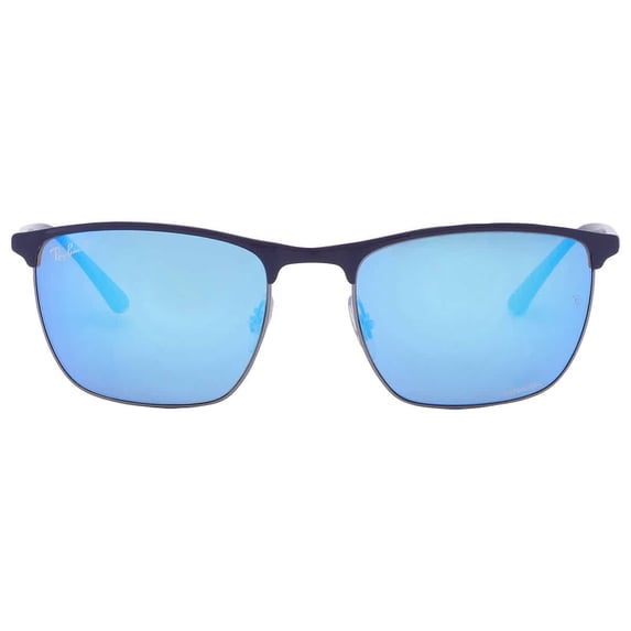 Ray Ban Blue Chromance Square Unisex Sunglasses RB3686 92044L 57
