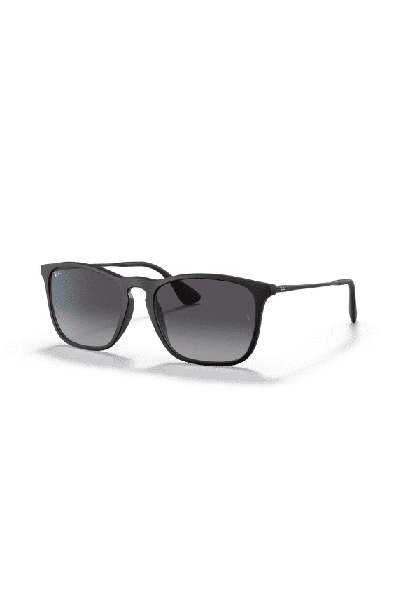 Chris RB4187 Sunglasses, Matte Rubber Black with Grey Gradient Lenses