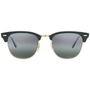 Ray Ban Clubmaster Chromance Polarized Silver/Green Unisex Sunglasses RB3016 1368G4 51