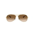 thumbnail image 1 of Ray-Ban Cockpit Sunglasses, Pilot Aviator Eyeglasses with Case, Arista Gold/Clear Gradient Brown, Size 59, 1 of 10