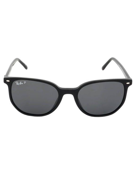 Ray Ban Sunglasses for Women and Men - Elliott 0RB2197 - Designer Sunglasses with High-Bridge Fit and Crystal Polarized Lenses - Black/Black - Size 52