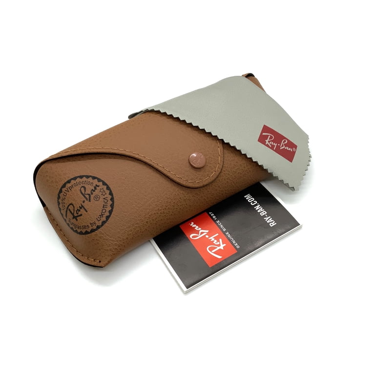 Ray-Ban Glasses Case, Brown Leather, Protective Eyeglasses and