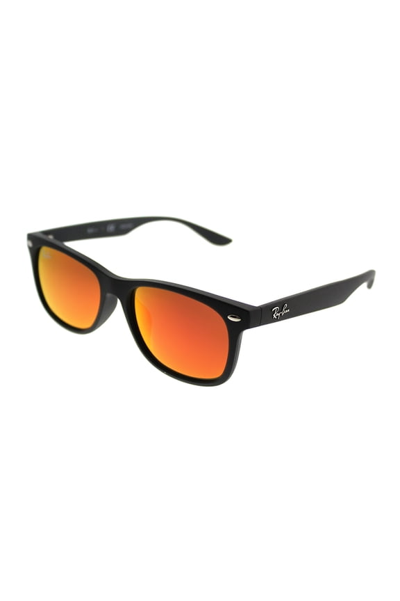 Junior Kids' RJ9052SF New Wayfarer Asian Fit Sunglasses, Matte Black/Red Multilayer, 50 mm