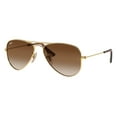 thumbnail image 1 of Ray-Ban Junior RJ9506S Metal Aviator Sunglasses, Arista/Brown Gradient Dark Brown, 52 mm, 1 of 4