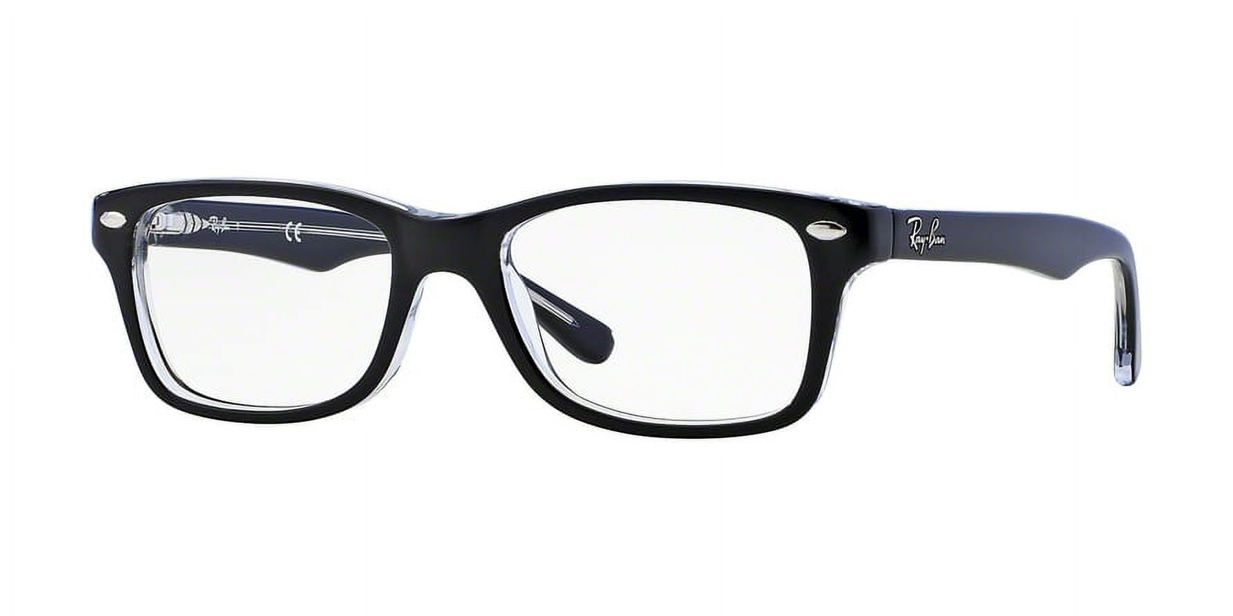 RayBan Junior RY1531 Square Prescription Eyeglass Frames, Black On