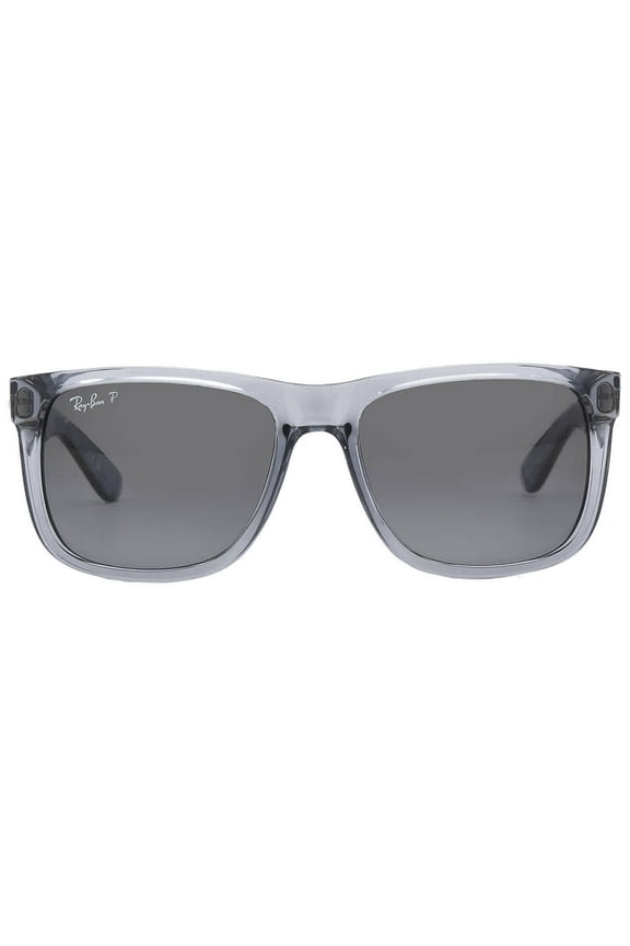 Justin Sunglasses - Mens, Grey Gradient Polarized Lenses, Transparent Bl