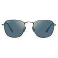 thumbnail image 1 of Ray Ban Men Frank Demigloss Gunmetal Polar Blue Mirror Gold Sunglass, 1 of 3