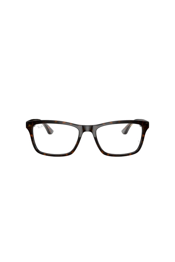 RB5279 Optics Glasses, Prescription Eyeglasses with Case, Demo Lens/Dark Havana, Size 57