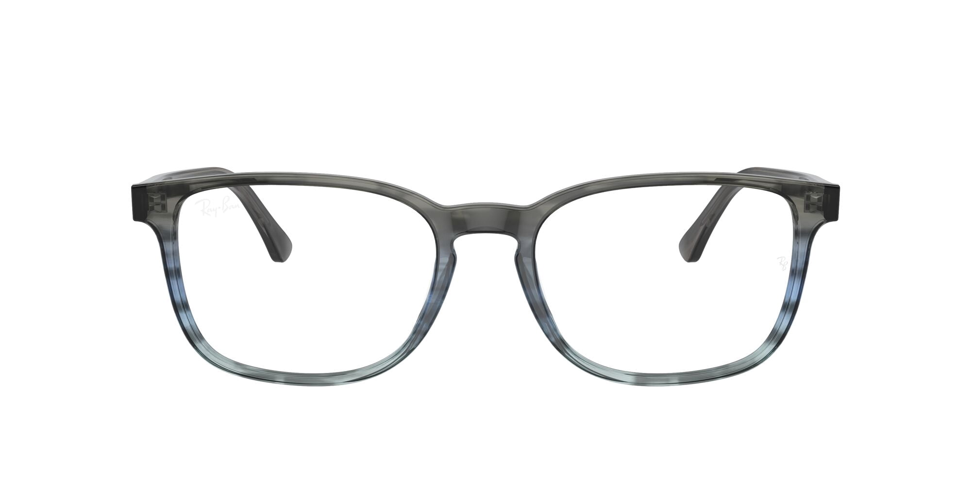 Ray-Ban Optics Glasses RB5418 Prescription Eyeglasses with Case, Striped Gray Gradient Blue with Demo Lens, Size 56
