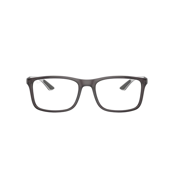 Ray-Ban RB8908 Optics Glasses, Prescription Eyeglasses with Case, Size 55, Demo Lens/Transparent Grey