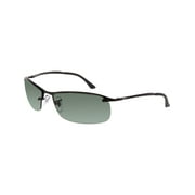 Ray-Ban Mens Active RB3183-006/71-63 Black Semi-Rimless Sunglasses
