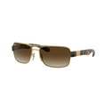 thumbnail image 1 of Ray-Ban Men's Gradient Active RB3522-001/13-64 Gold Aviator Sunglasses, 1 of 4