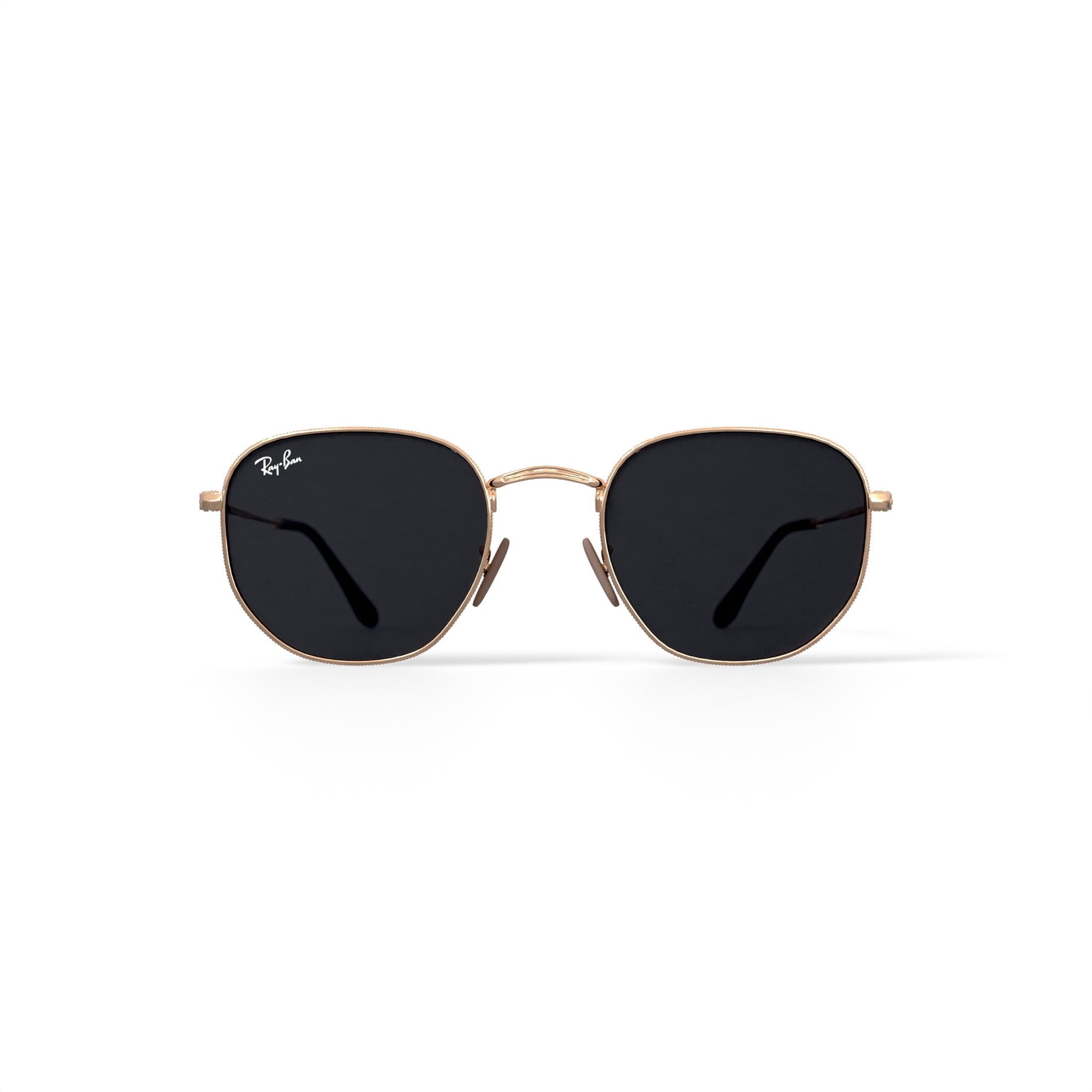 Ray Ban Gold Metal Sunglasses RB3548N 001 Hexagonal Flat Ray Ban Gold Metal Sunglasses RB3548N 001 Hexagonal Flat