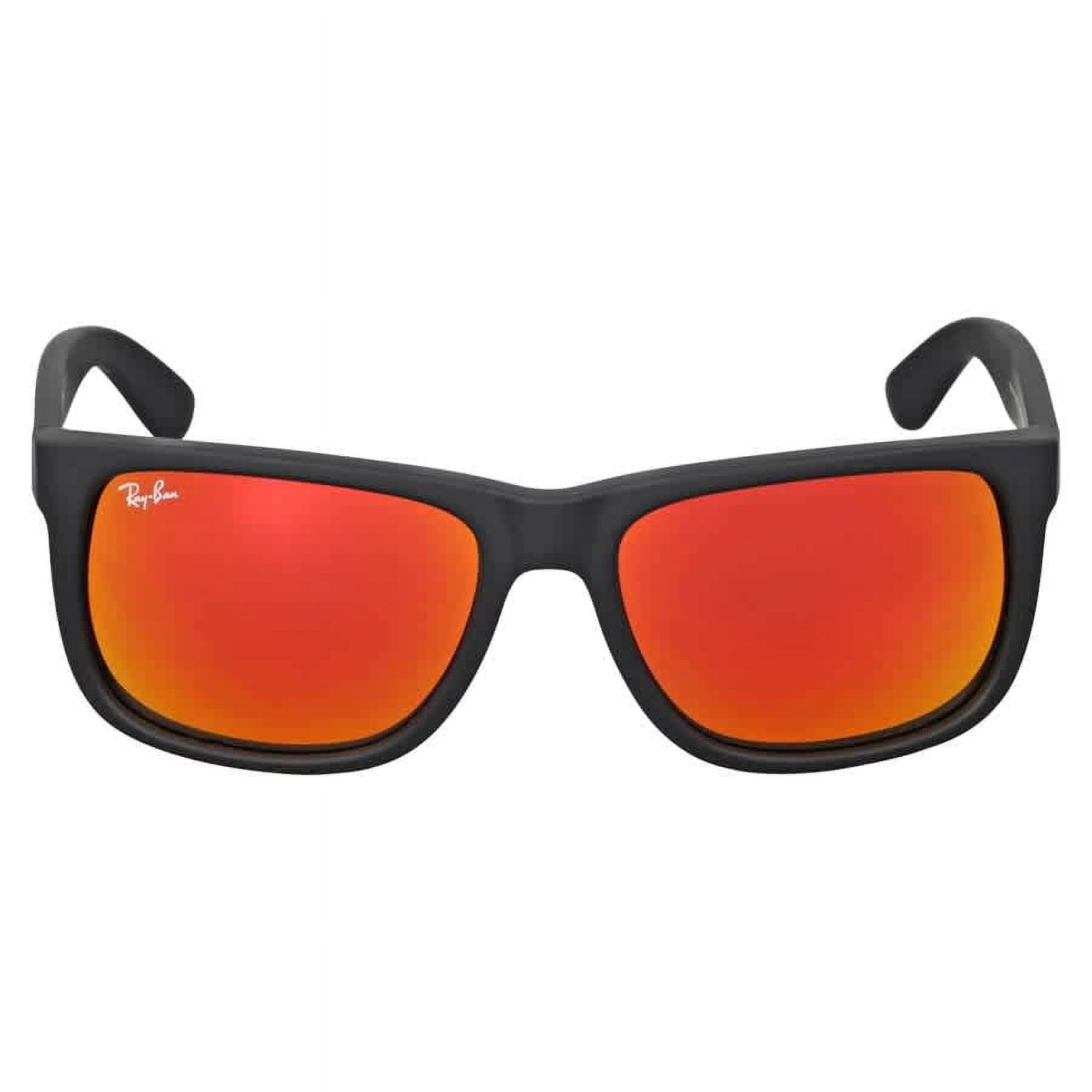 Ray-Ban Men's Black Wayfarer Sunglasses, Mirrored RB4165-622/6Q-55