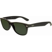 Ray-Ban Mens Polarized New Wayfarer RB2132-622/58-55 Black Oval Sunglasses