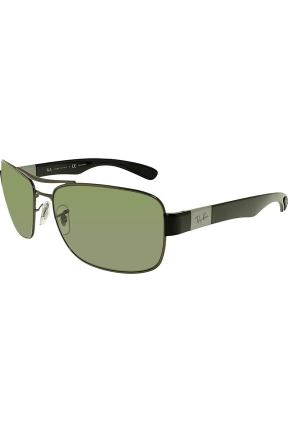 Men's Polarized RB3522-004/9A-64 Black Aviator Sunglasses