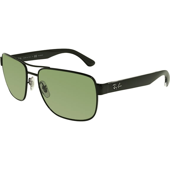 Ray-Ban Men's Polarized RB3530 RB3530-002/9A-58 Black Aviator Sunglasses