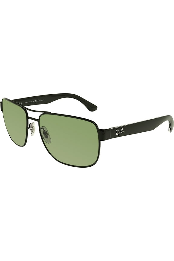 Men's Polarized RB3530 RB3530-002/9A-58 Black Aviator Sunglasses