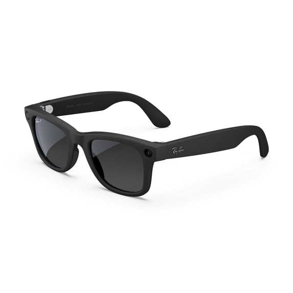 Ray-Ban Meta (Gen 2), Wayfarer, Matte Black, Polarized Gradient Graphite Lenses | Smart AI Glasses