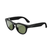 Ray-Ban Meta Gen 2, Headliner Low Bridge Fit, Shiny Black, Green Lenses | Smart AI Glasses
