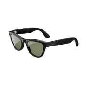 Ray-Ban Meta (Gen 2), Skyler, Shiny Black, Green Lenses | Smart AI Glasses, Camera, Audio, Video