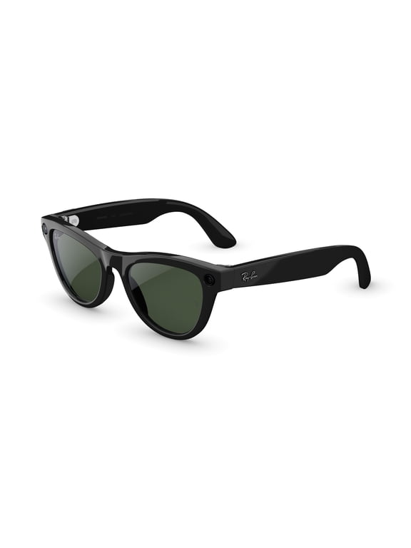 Ray-Ban Meta (Gen 2), Skyler, Shiny Black, Transitions® Graphite Green Lenses | Smart AI Glasses