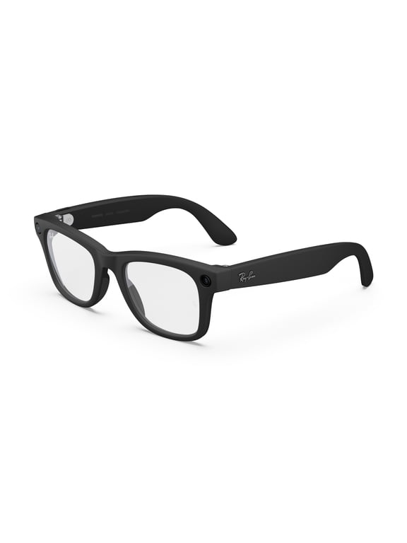 Ray-Ban Meta (Gen 2), Wayfarer, Matte Black, Clear Lenses | Smart AI Glasses, Camera, Audio, Video