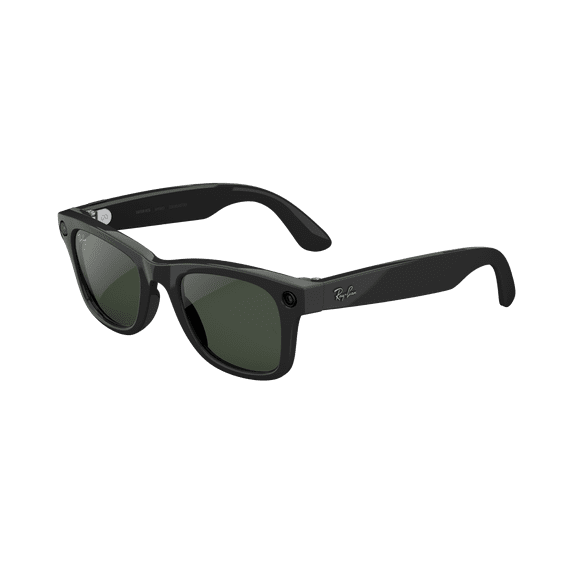 Ray-Ban Meta (Gen 2), Wayfarer, Shiny Black, Transitions® Graphite Green Lenses | Smart AI Glasses