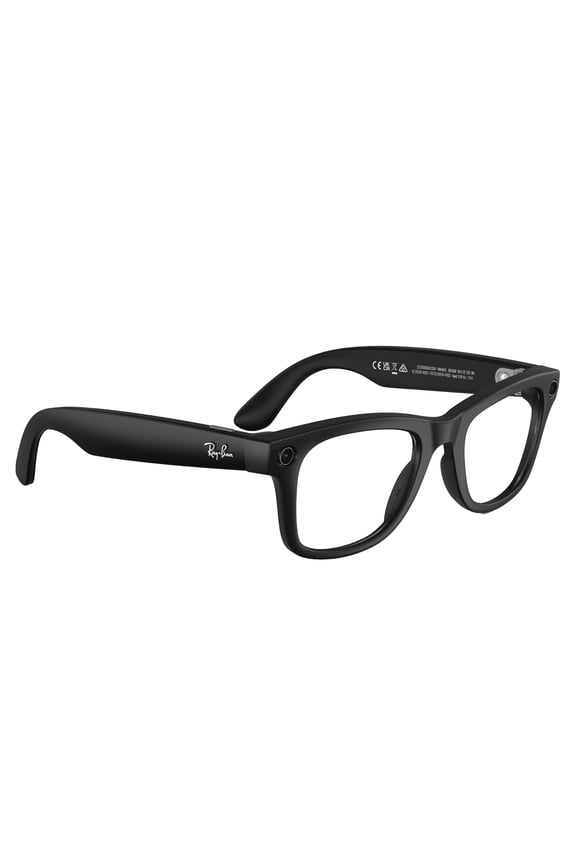Meta Wayfarer Gen 2 Smart Glasses, AI Meta Glasses with Photo and Video, Size 53, Matte Black/Clear