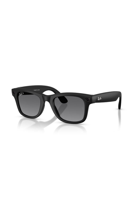 Meta Wayfarer Gen 2 Smart Glasses, AI Meta Glasses with Photo and Video, Size 53, Matte Black/Polarized Gradient Graphite