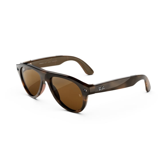 Ray-Ban Meta (Gen 3) Aviator, Havana, Brown Lenses