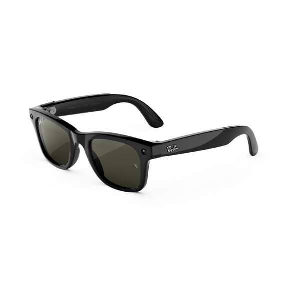 Ray-Ban Meta (Gen 3) Wayfarer, Shiny Black, Polarized Green Lenses