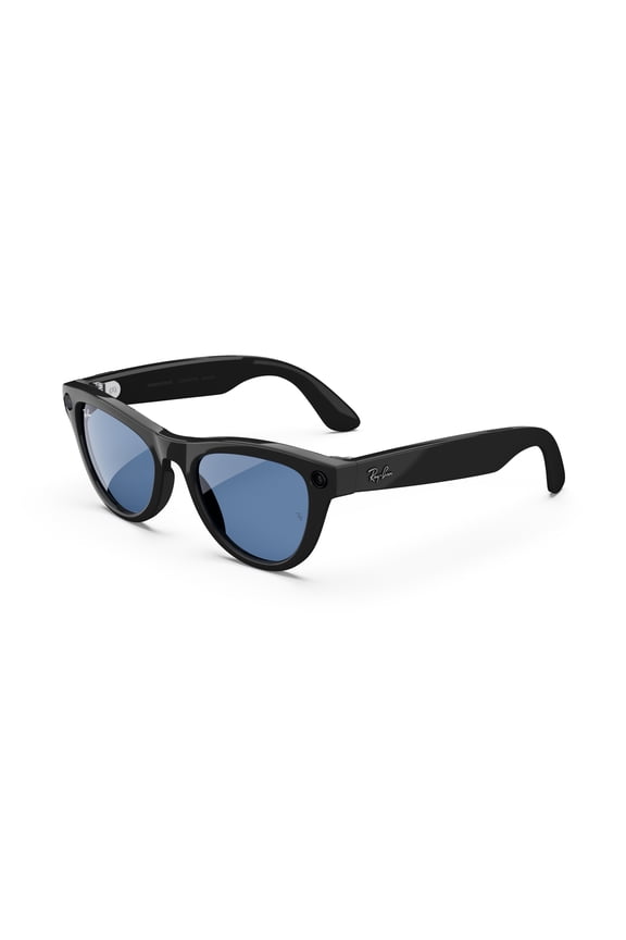 Ray-Ban Meta, Skyler Glasses with Meta AI, Audio, Photo, Video Compatibility, Shiny Black, Blue Transition, Regular Fit
