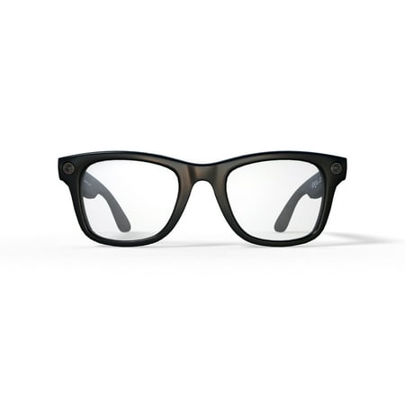 Ray-Ban Meta - Wayfarer Large (Gen 1) glasses with Meta AI, Audio, Photo, Video Compatability - Clear Lenses - Shiny Black