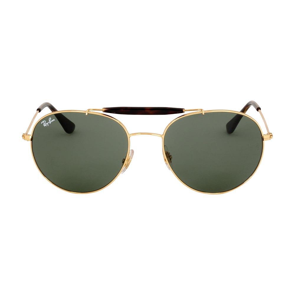 RayBan Metal Frame Green Lens Sunglasses RB3540