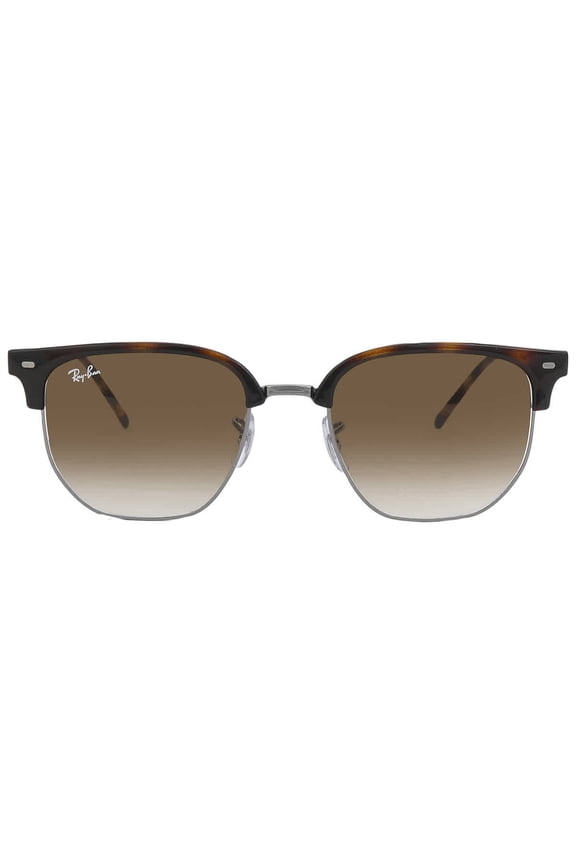 Ray Ban New Clubmaster Brown Gradient Irregular Unisex Sunglasses RB4416 710/51 53